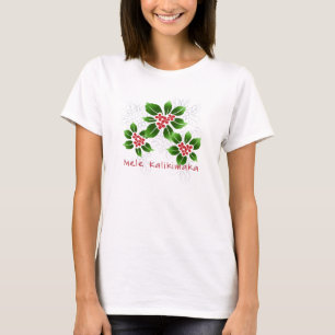 Hawaiian Holly Mele Kalikimaka Christmas Red T-Shirt