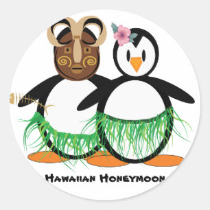 Hawaiian Honeymoon Classic Round Sticker