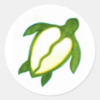 Hawaiian Honu Classic Round Sticker