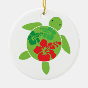 Hawaiian Honu Holiday Christmas Ornament