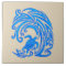 Hawaiian Honu n Wave Tribal Turtle Ceramic Tile