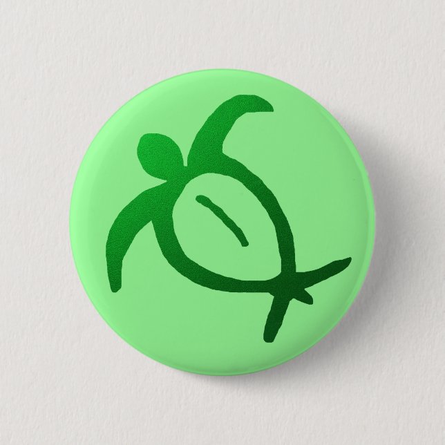 Hawaiian Honu Petroglyph - Button (Front)