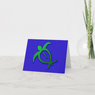 Hawaiian Honu Petroglyph Card
