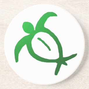 Hawaiian Honu Petroglyph Coaster
