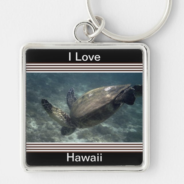 Hawaiian Honu sea turtle Key Ring (Front)