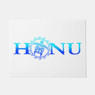 Hawaiian Honu Sea Turtle Ocean Blue Doormat