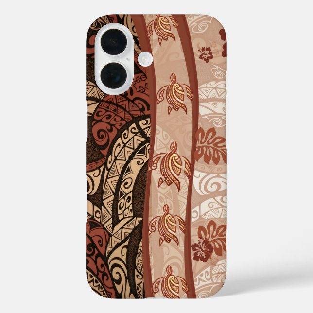 Hawaiian Honu Tapa Fusion Phone Case (Back)