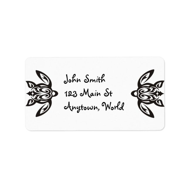 Hawaiian Honu Turtle Label (Front)