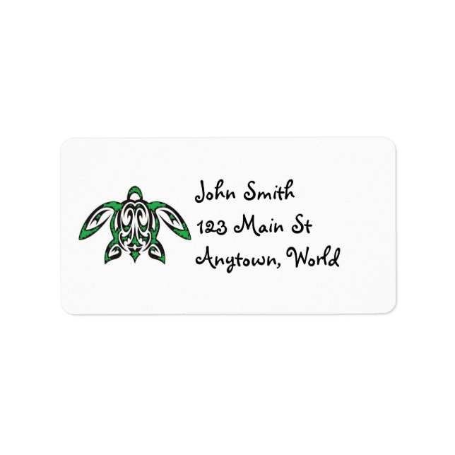 Hawaiian Honu Turtle Label (Front)
