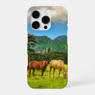 Hawaiian Horses, Hokulei Peak, Kauai, Hawaii iPhone 16 Pro Case