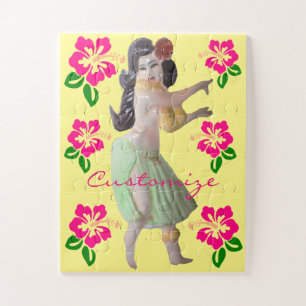 Hawaiian Hula Dancer Hibiscus Thunder_Cove Jigsaw Puzzle