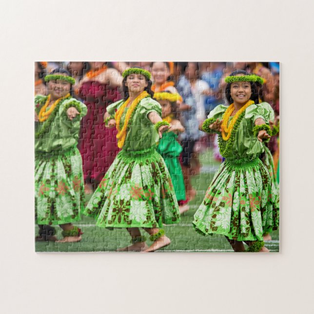 Hawaiian Hula Dancers. Jigsaw Puzzle (Horizontal)