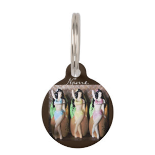 Hawaiian Hula Dancers Thunder_Cove Pet Tag