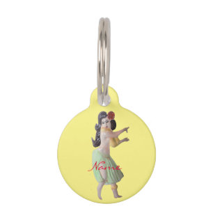Hawaiian Hula Dancers Thunder_Cove Pet Tag
