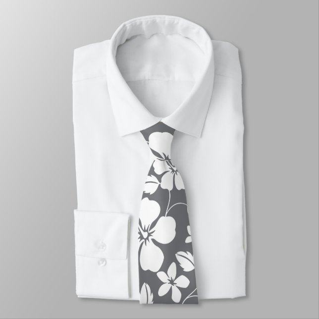 HAWAIIAN HULA (GRAY) TIE (Tied)