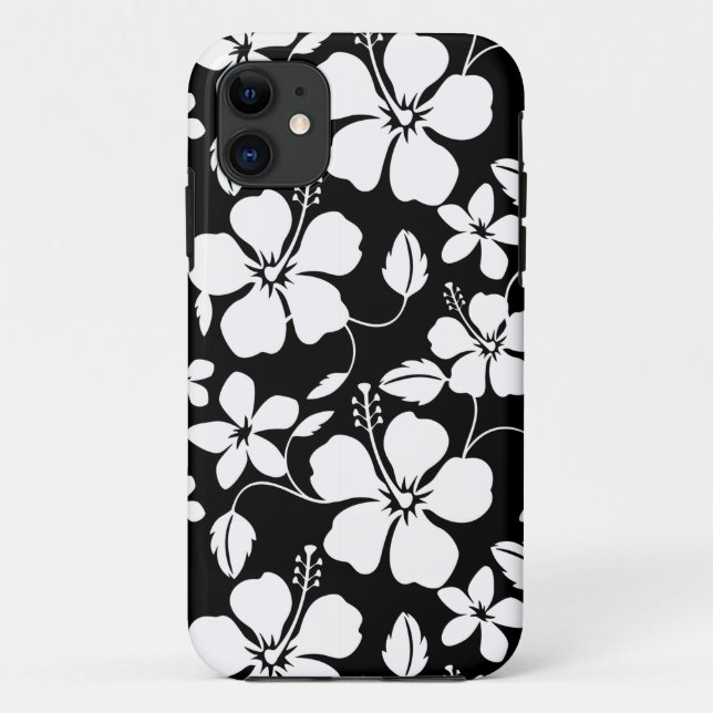 HAWAIIAN HULA (HIBISCUS) BLACK Case-Mate iPhone CA Case (Back)