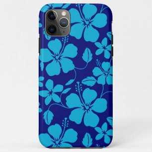 HAWAIIAN HULA (HIBISCUS) DARK/LIGHT BLUE iPhone 11 PRO MAX CASE