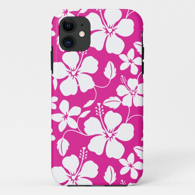 HAWAIIAN HULA (HIBISCUS) HOT PINK Case-Mate iPhone CASE (Back)