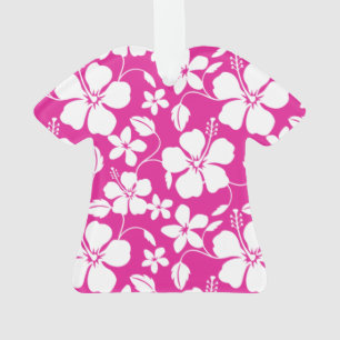 HAWAIIAN HULA (HIBISCUS) HOT PINK ORNAMENT