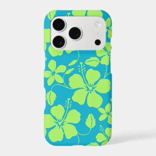 HAWAIIAN HULA (HIBISCUS) IN TEAL AND LIME