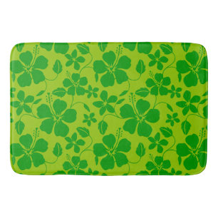 HAWAIIAN HULA (HIBISCUS) LEMON LIME BATH MAT