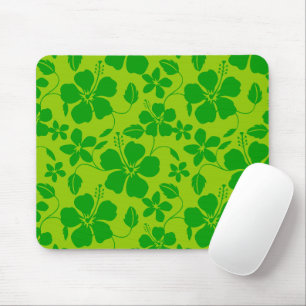 HAWAIIAN HULA (HIBISCUS) LEMON LIME MOUSE PAD