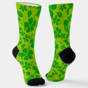 HAWAIIAN HULA (HIBISCUS) LEMON LIME SOCKS