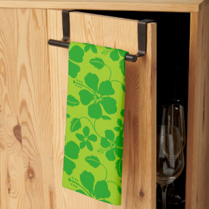HAWAIIAN HULA (HIBISCUS) LEMON LIME TEA TOWEL