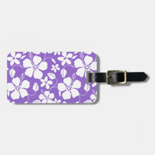 HAWAIIAN HULA (HIBISCUS) LIGHT PURPLE LUGGAGE TAG