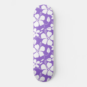 HAWAIIAN HULA (HIBISCUS) LIGHT PURPLE SKATEBOARD