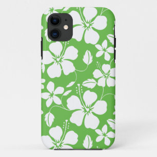 HAWAIIAN HULA (HIBISCUS) LIME iPhone 11 CASE