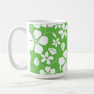 HAWAIIAN HULA (HIBISCUS) LIME COFFEE MUG