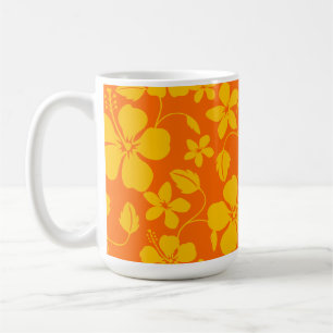 HAWAIIAN HULA (HIBISCUS) ORANGE MIX COFFEE MUG