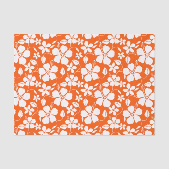 HAWAIIAN HULA (HIBISCUS) ORANGE TISSUE PAPER (Front)