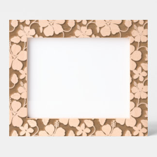 HAWAIIAN HULA (HIBISCUS) PATTERN ETCHED FRAMES