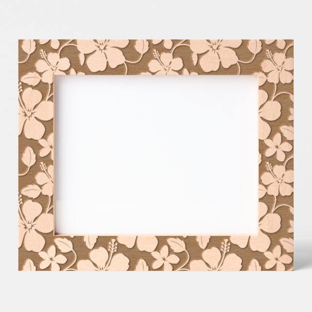 HAWAIIAN HULA (HIBISCUS) PATTERN ETCHED FRAMES (Front)