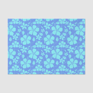 HAWAIIAN HULA (HIBISCUS) PERIWINKLE/TEAL TISSUE PAPER