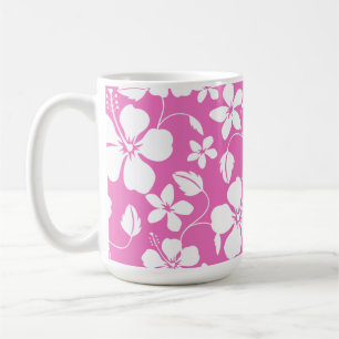 HAWAIIAN HULA (HIBISCUS) PINK COFFEE MUG