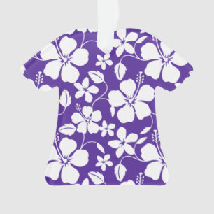 HAWAIIAN HULA (HIBISCUS) PURPLE ORNAMENT