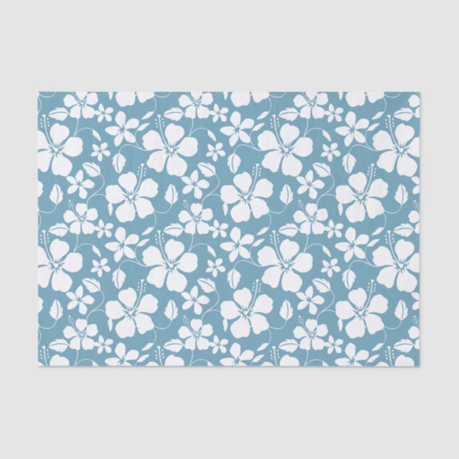 HAWAIIAN HULA (HIBISCUS) SLATE BLUE TISSUE PAPER (Front)