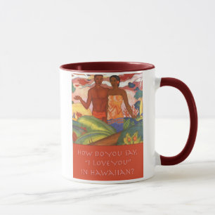 Hawaiian "I Love You" Valentine's Day Mug