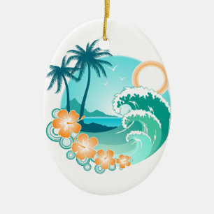 Hawaiian Island 1 Ceramic Ornament