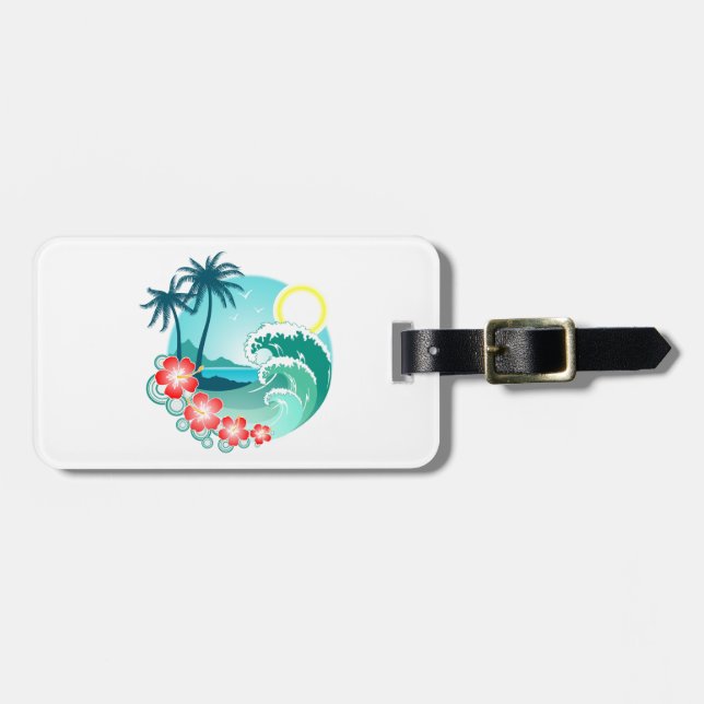 Hawaiian Island 2 Luggage Tag (Front Horizontal)