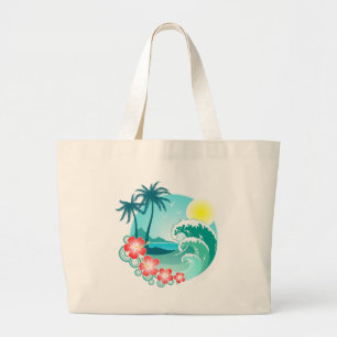 Hawaiian Island 3 Large Tote Bag