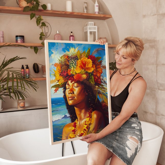 Hawaiian Island Goddess Tropical Art Print (Creator Uploaded)