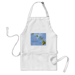Hawaiian Island Map apron