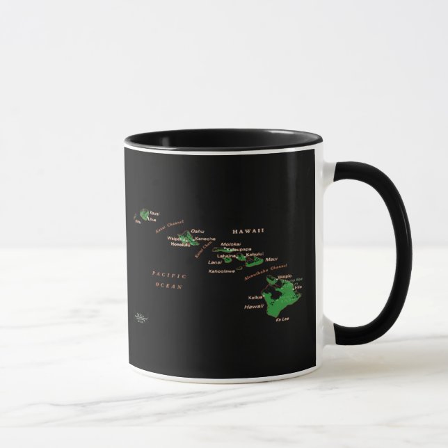 Hawaiian Island map Mug (Right)