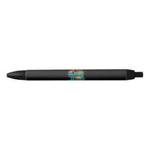 Hawaiian Island Tropical Hawaii Vacation Black Ink Pen
