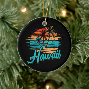 Hawaiian Island Tropical Hawaii Vacation Ceramic Ornament