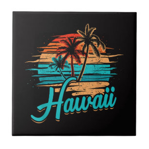Hawaiian Island Tropical Hawaii Vacation Ceramic Tile